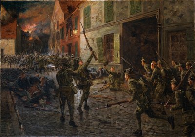 Landrecies, 25th August 1914 by William Barnes Wollen
